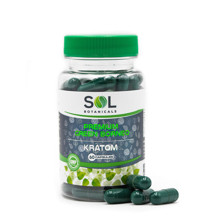 60 capsules of premium green borneo kratom