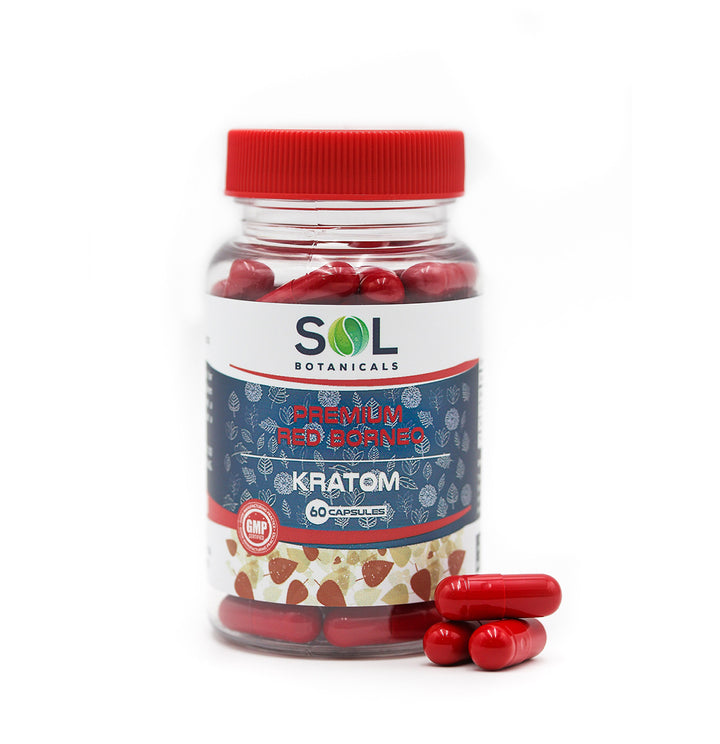 60 capsules of premium red borneo kratom